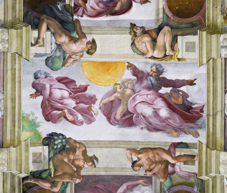 Genesi 02 Creazione astri e piante by artist Michelangelo Buonarotti